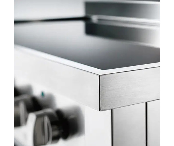 ILVE LDBI09WSCM3/SS Pro Line inductie fornuis met multifunctionele oven links en conventionele oven rechts