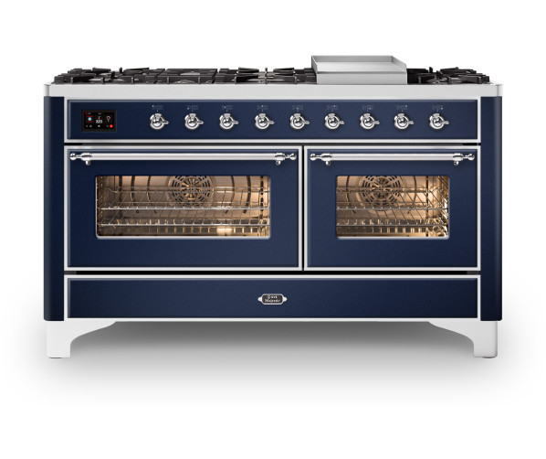 Ilve M15FDNE3/MB fornuis - blauw - 150 cm. breed