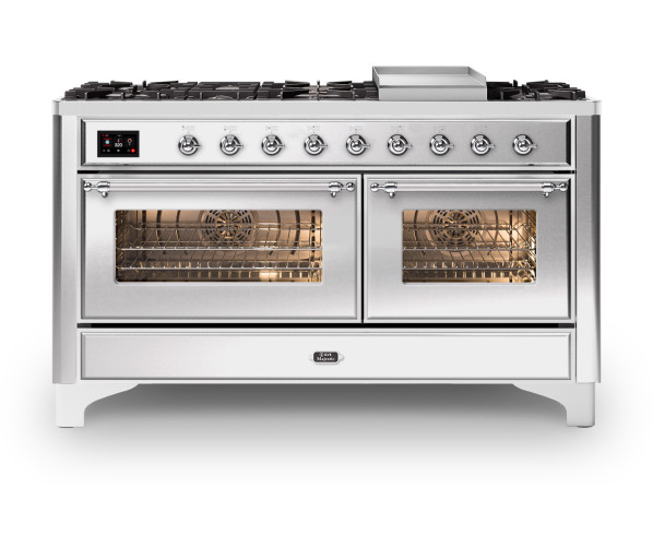 Ilve M15FDNE3/SS fornuis rvs - 150 cm. breed