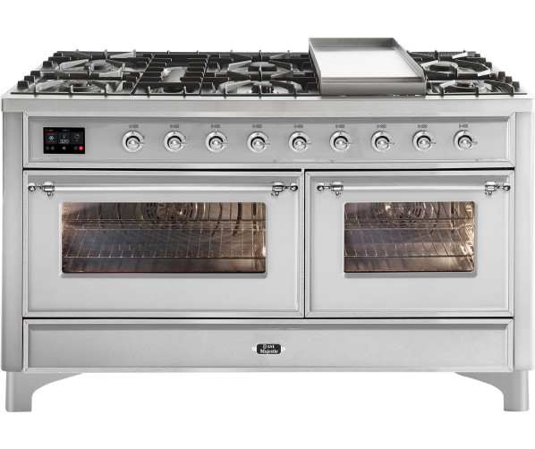 Ilve M15FDNE3/SS fornuis rvs - 150 cm. breed