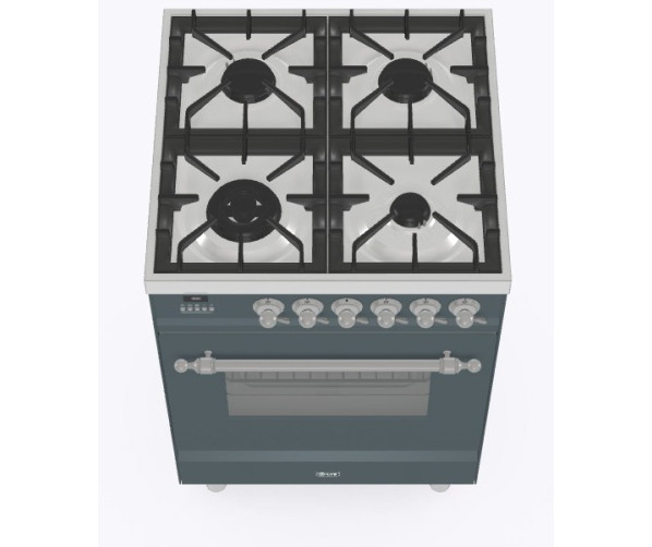 60 cm gasfornuis P06NE3/BGB met multifunctionele elektrische oven