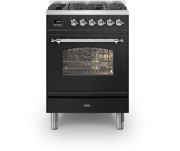 Ilve P06NE3/BK fornuis zwart - 60 cm. breed
