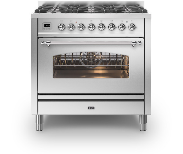 Ilve P096NE3/SS fornuis - rvs - 90 cm. breed