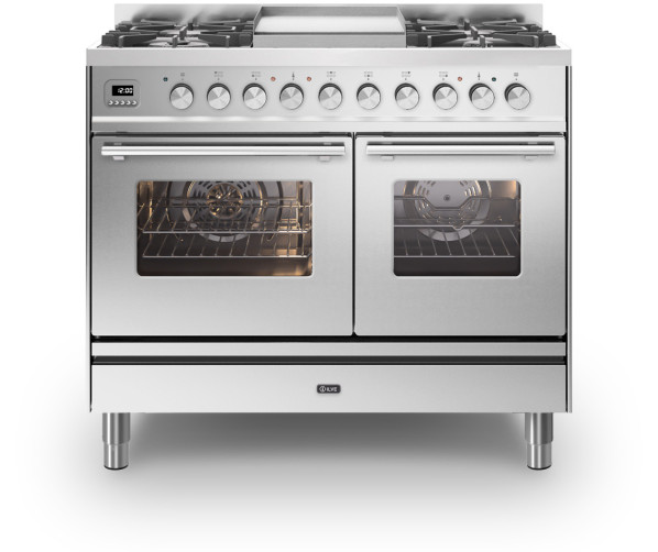 Ilve PD10FWE3/SS fornuis rvs - 100 cm. breed