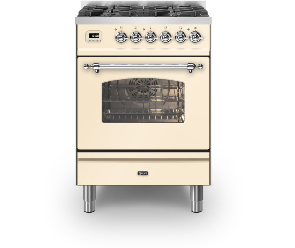 Ilve PI06NE3/AW fornuis inductie antiek wit - 60 cm. breed