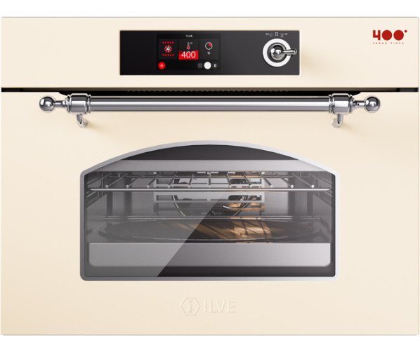 Ilve 645SNZT4/AWC inbouw oven antiek wit/chroom - 60 cm. breed