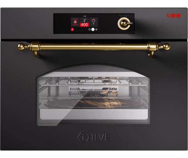 Ilve 645SNZT4/MGG inbouw oven mat grafiet/messing - 60 cm. breed