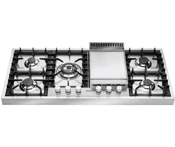 Ilve HAP125FD/SS kookplaat inbouw rvs - 125 cm. breed