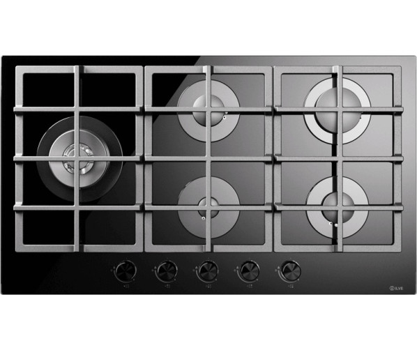 Ilve HCG90SCK/BK kookplaat inbouw zwart - 90 cm. breed