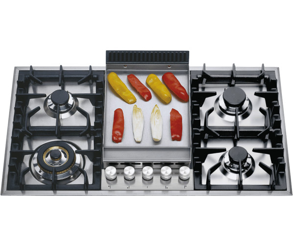 Ilve HP95FC/SS kookplaat inbouw rvs - 95 cm. breed