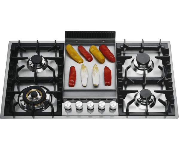 Ilve HPT95FD/SS kookplaat inbouw rvs - 95 cm. breed