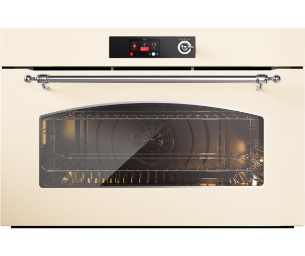 Ilve OV91SNT3/AWC inbouw oven - antiek wit/chroom - 90 cm. breed