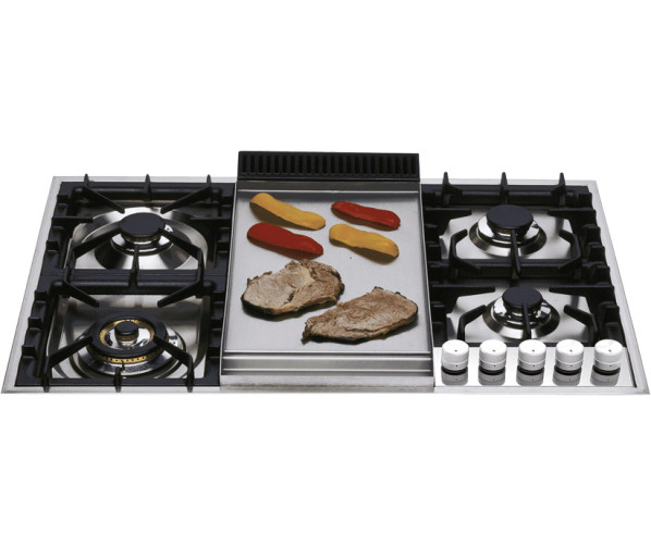 Ilve XLP90F/SS kookplaat inbouw rvs - 90 cm. breed