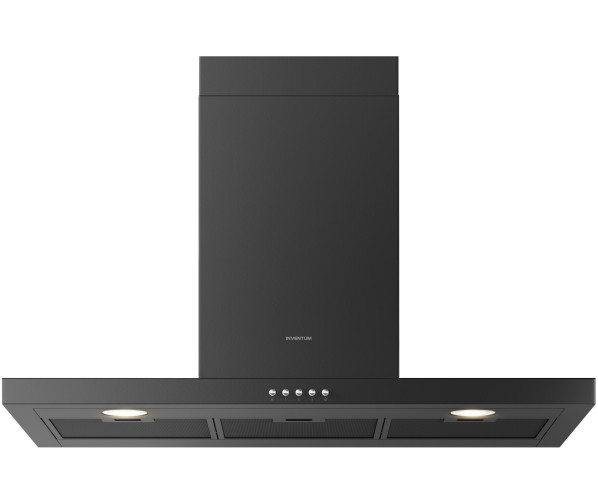 Inventum AKB9005ZWA zwarte wand afzuigkap - 90 cm. breed