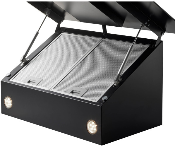 Inventum AKD8005ZWA anti-hoofdstoot wand afzuigkap - zwart - 80 cm