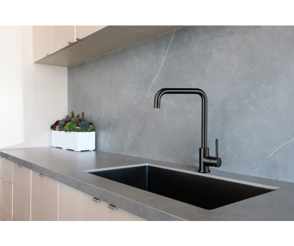 Inventum IMK501ZWA keukenkraan zwart - rechte uitloop