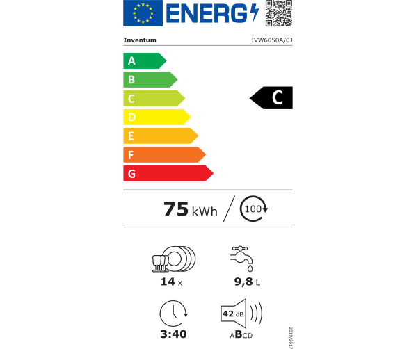 Inventum IVW6050A inbouw vaatwasser - zeer stil 42 dB