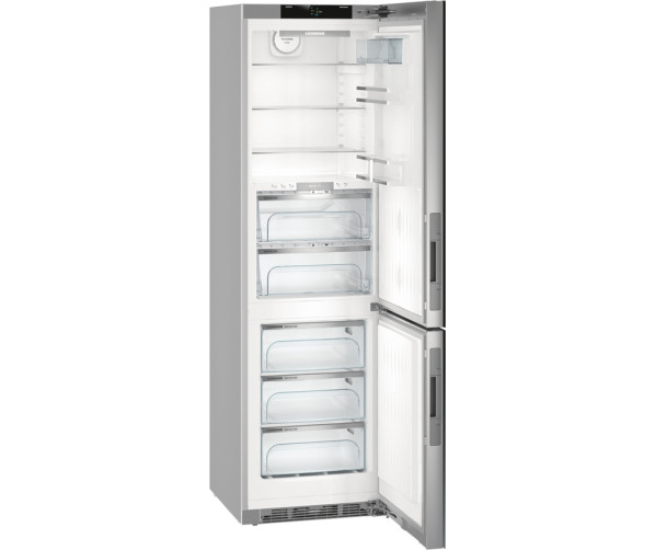 Het interieur van de Liebherr CBNPgb4855 koelkast glas zwart