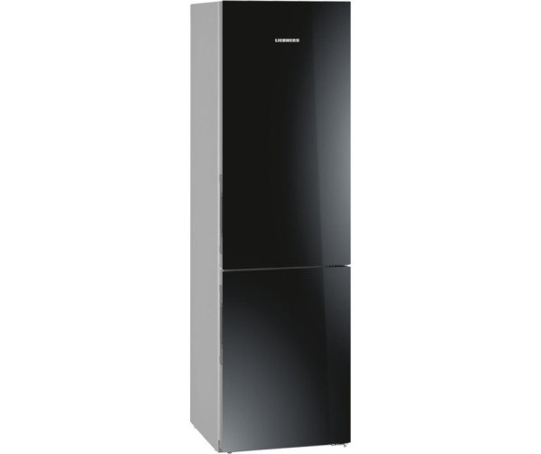 De Liebherr CBNPgb4855 koelkast glas zwart is uitgerust met volledig vlakke zwart glazen deuren