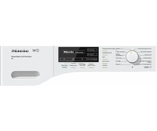 Bedieningspaneel van de Miele WKH 272 WPS wasmachine