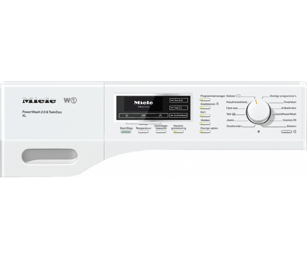 Foto van het bedieningspaneel van de Miele WKR771WPS