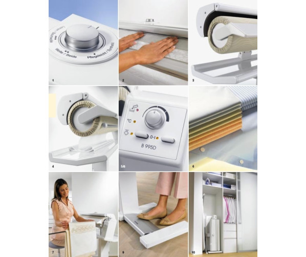 De 9 eigenschappen van de Miele B995D strijkmachine met stoom