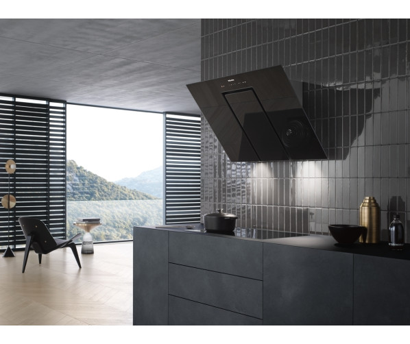 Miele DA6498W Pure Black schuine wand afzuigkap - zwart - 90 cm