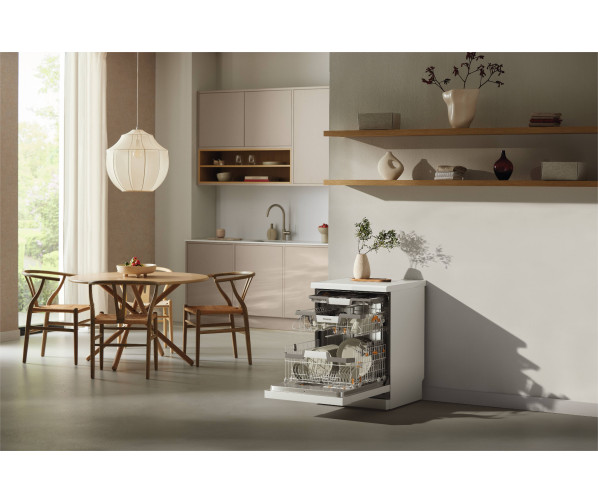 Miele G7130SC brws vrijstaande vaatwasser met besteklade en AutoOpen