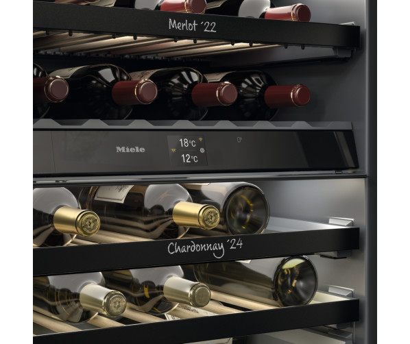 Miele KWTUS 7074 F obsw onderbouw wijnkoelkast - zwart glas