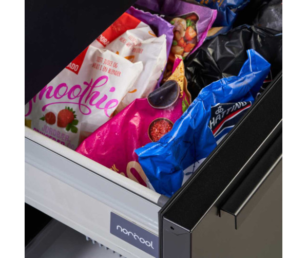 Norcool 60000006 + 8900013831 onderbouw lade koelkast - mat zwart