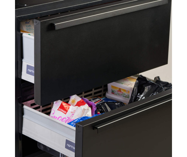 Norcool 60000006 + 8900013831 onderbouw lade koelkast - mat zwart