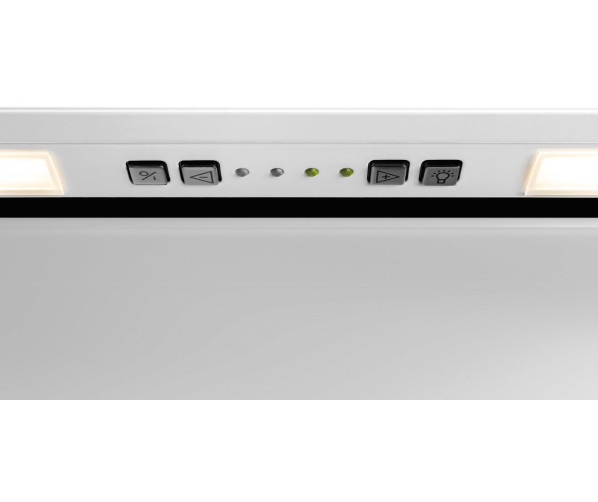 Novy 26080 inbouw afzuigkap - Vision - wit glas - 90 cm. breed