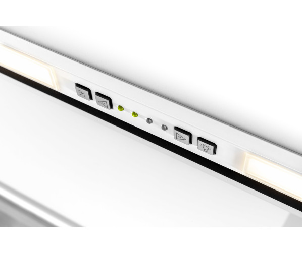 Novy 26080 inbouw afzuigkap - Vision - wit glas - 90 cm. breed