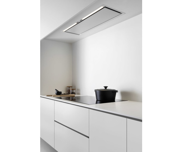 Novy 26080 inbouw afzuigkap - Vision - wit glas - 90 cm. breed