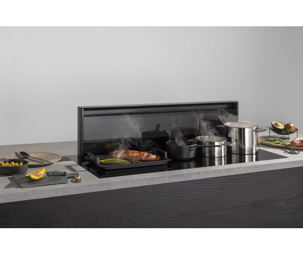 Novy 42120 inbouw inductie kookplaat met afzuiging - 118 cm. breed - Panorama