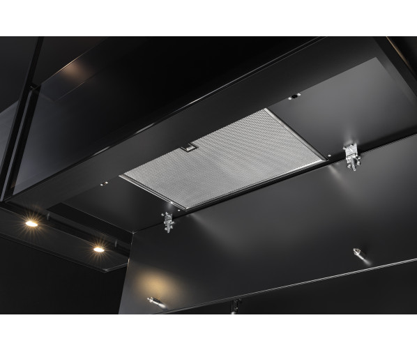 Novy 7540 - Phantom Frame 130 cm Zwart - eiland afzuigkap