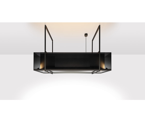 Novy 7540 - Phantom Frame 130 cm Zwart - eiland afzuigkap