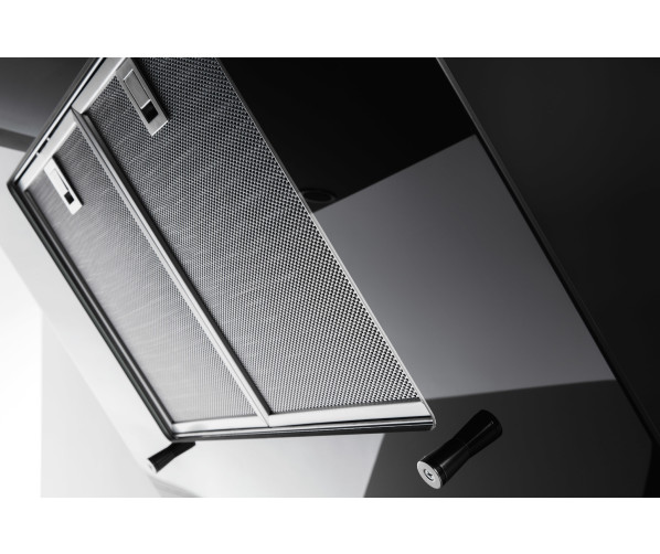 Novy 7853 wand afzuigkap schuin - Vision - zwart glas