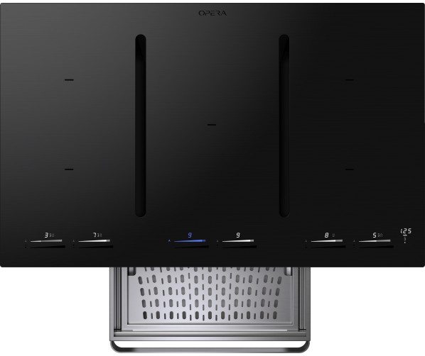 Opera DNP93C121 Nivel Pro 930 inbouw inductie kookplaat met afzuiging