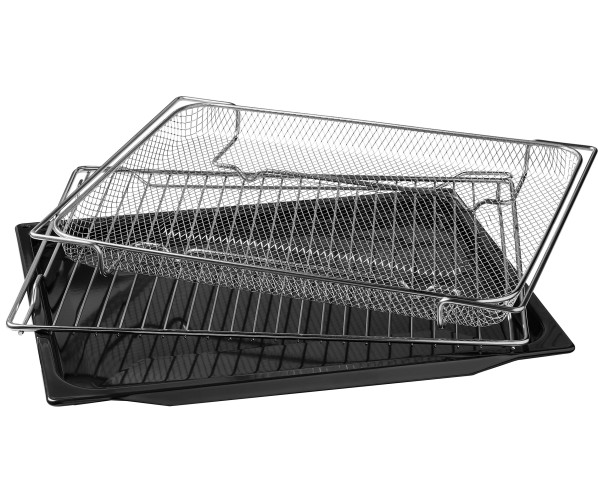 Pelgrim OP860 inbouw oven met AirFry en pryolyse - zwart