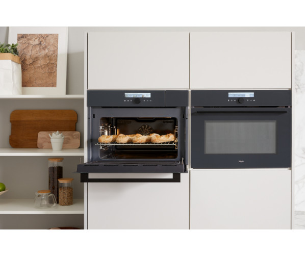 Pelgrim COS834ANT inbouw combi-stoomoven met magnetron - antraciet
