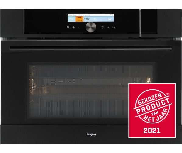 Pelgrim COS834MAT inbouw matzwarte combi-stoomoven met magnetron