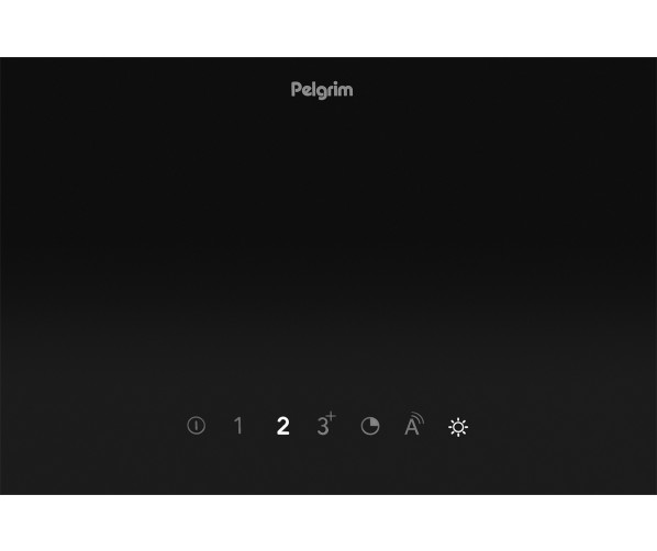 Pelgrim DSGA990MAT afzuigkap - zwart glas - schuin anti-hoofdstoot