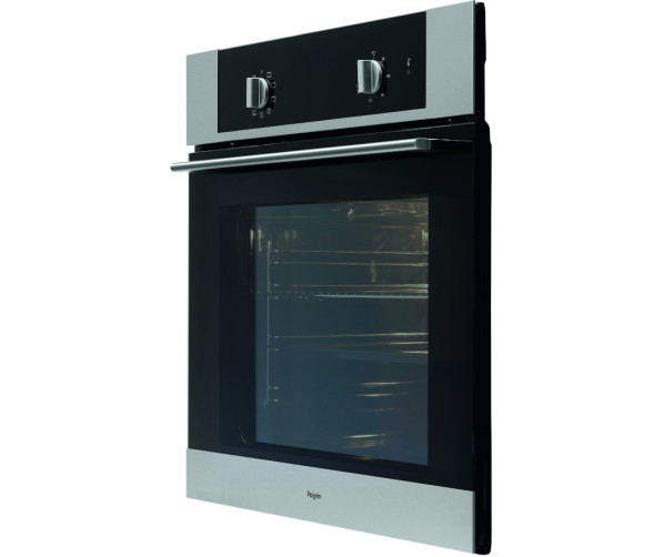 Fraai is het strakke design van de Pelgrim OVM336RVS oven