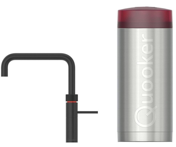 Quooker COMBI Fusion Square ZWART - kokend water kraan