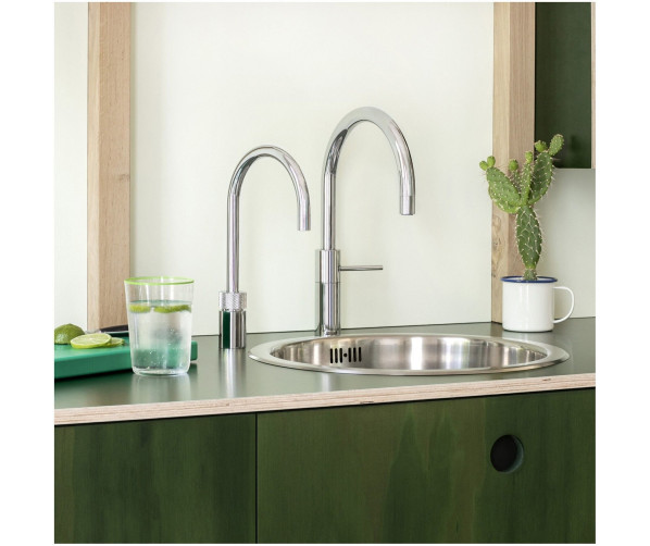Quooker COMBI+ Nordic Round Twintaps CHROOM - kokend water kraan