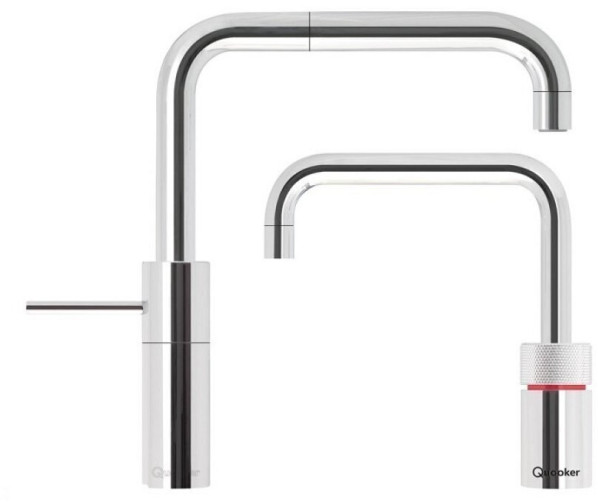 Quooker COMBI Nordic Square Twintaps RVS- kokend water kraan