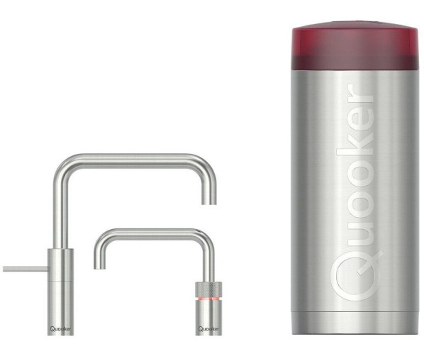 Quooker COMBI Nordic Square Twintaps RVS- kokend water kraan