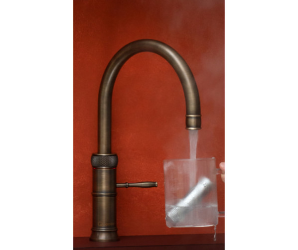 Quooker PRO3 Classic Fusion Round Messing Patina - kokend water kraan