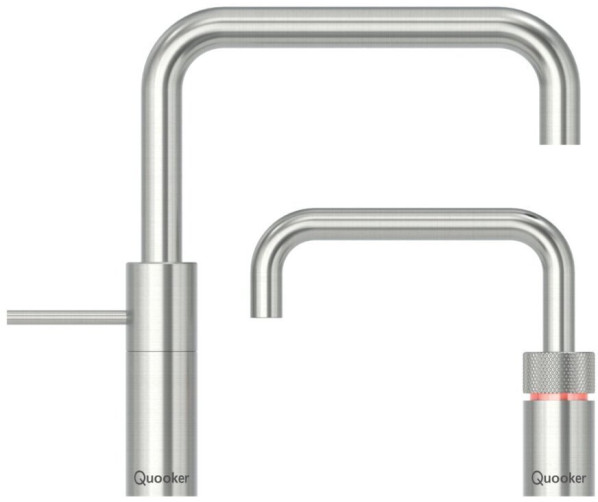 Quooker PRO3 Nordic Square Twintaps RVS - kokend water kraan